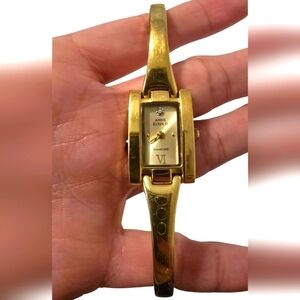 Anne Klein Gold-Tone Women's Watch with Diamond Accent